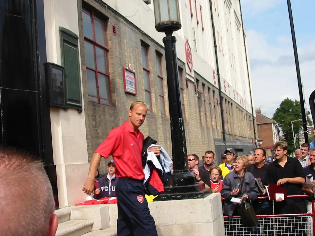 Dennis Bergkamp in an Arsenal shirt, August 2003
