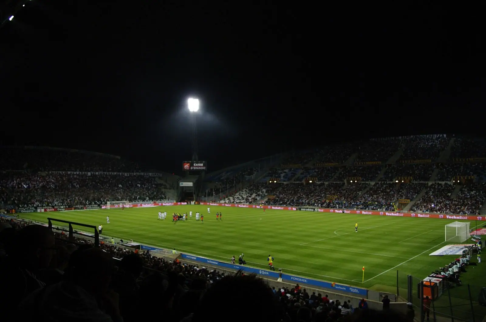 Night match at the old Stade Vélodrome, OM v Montpellier, Sep 2009