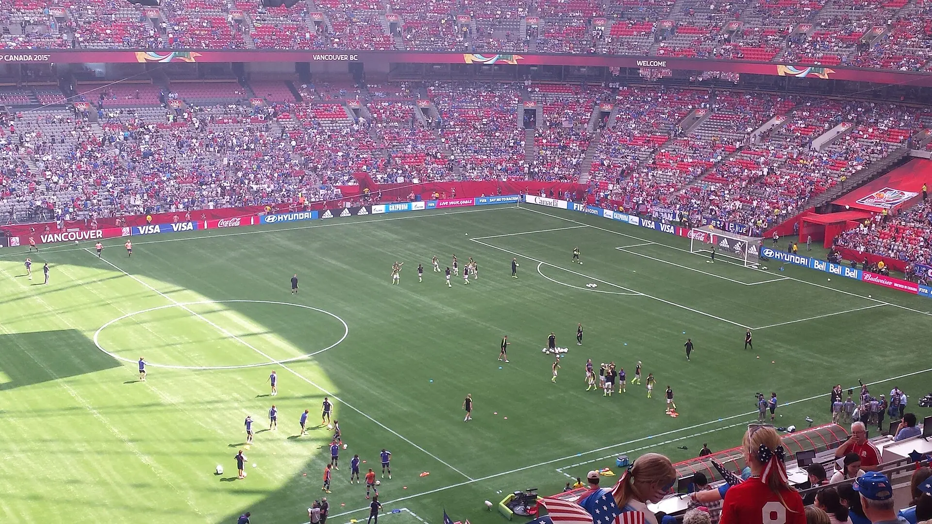 BC Place, Vancouver, before the 2015 Women's World Cup final between the United States and Japan