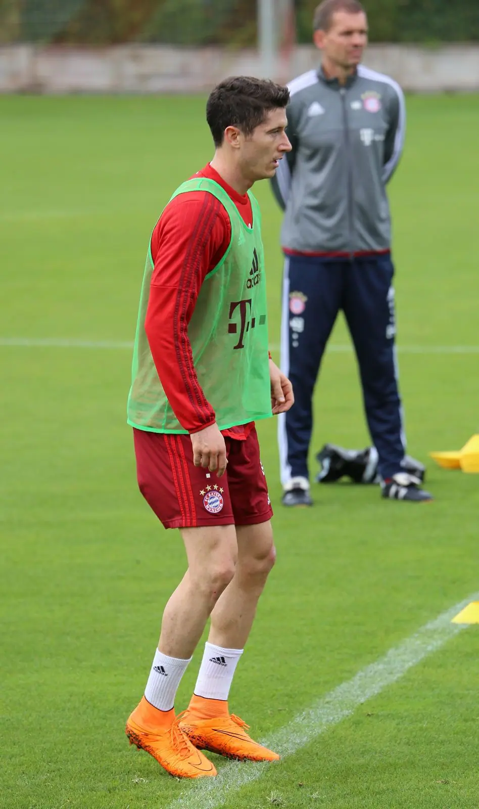 Lewandowski training at the FC Bayern München grounds, 20 Sep 2015