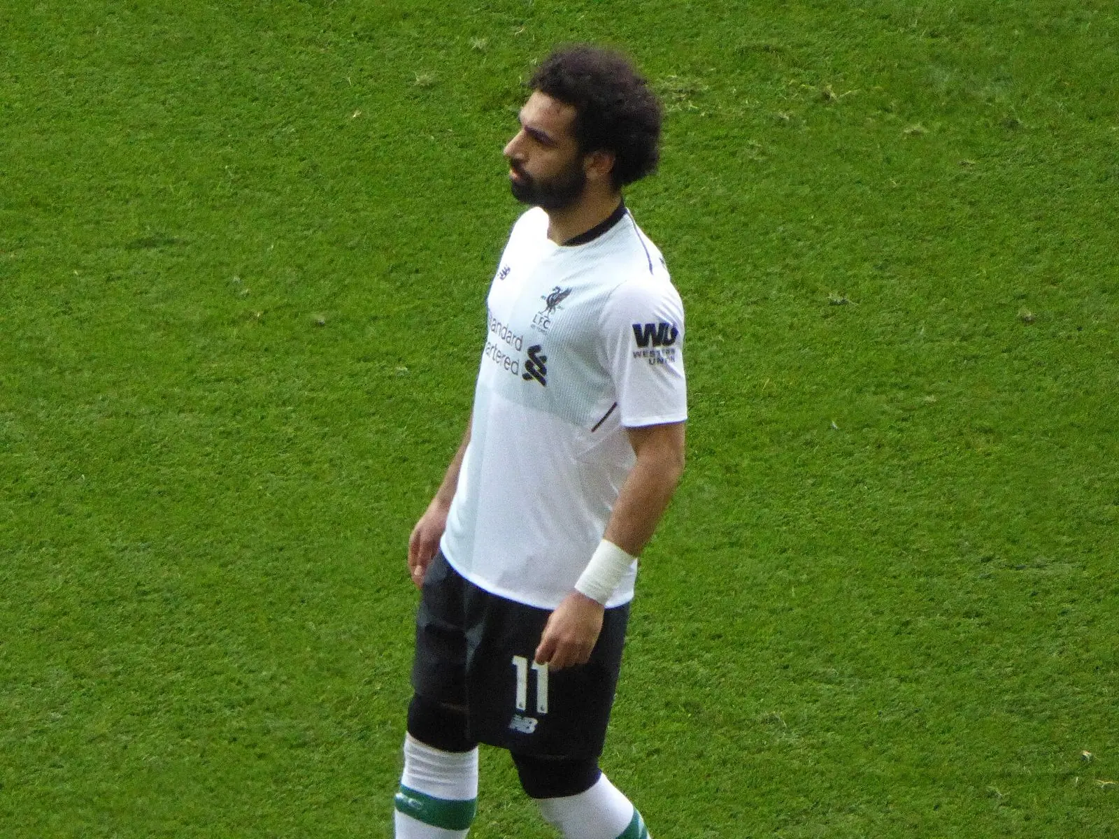 Mohamed Salah at Manchester United v Liverpool, Old Trafford, 10 March 2018