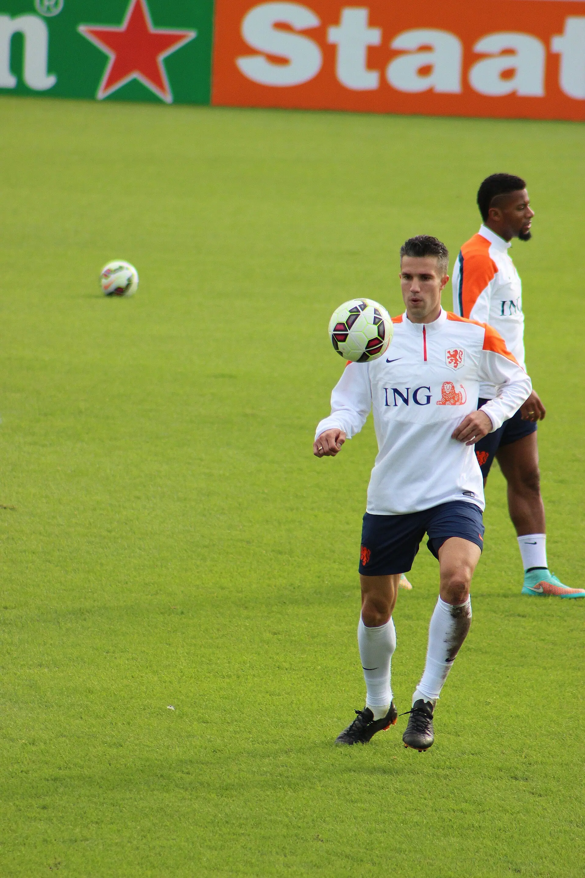 Robin van Persie training with the Netherlands in October 2014, four months after Salvador